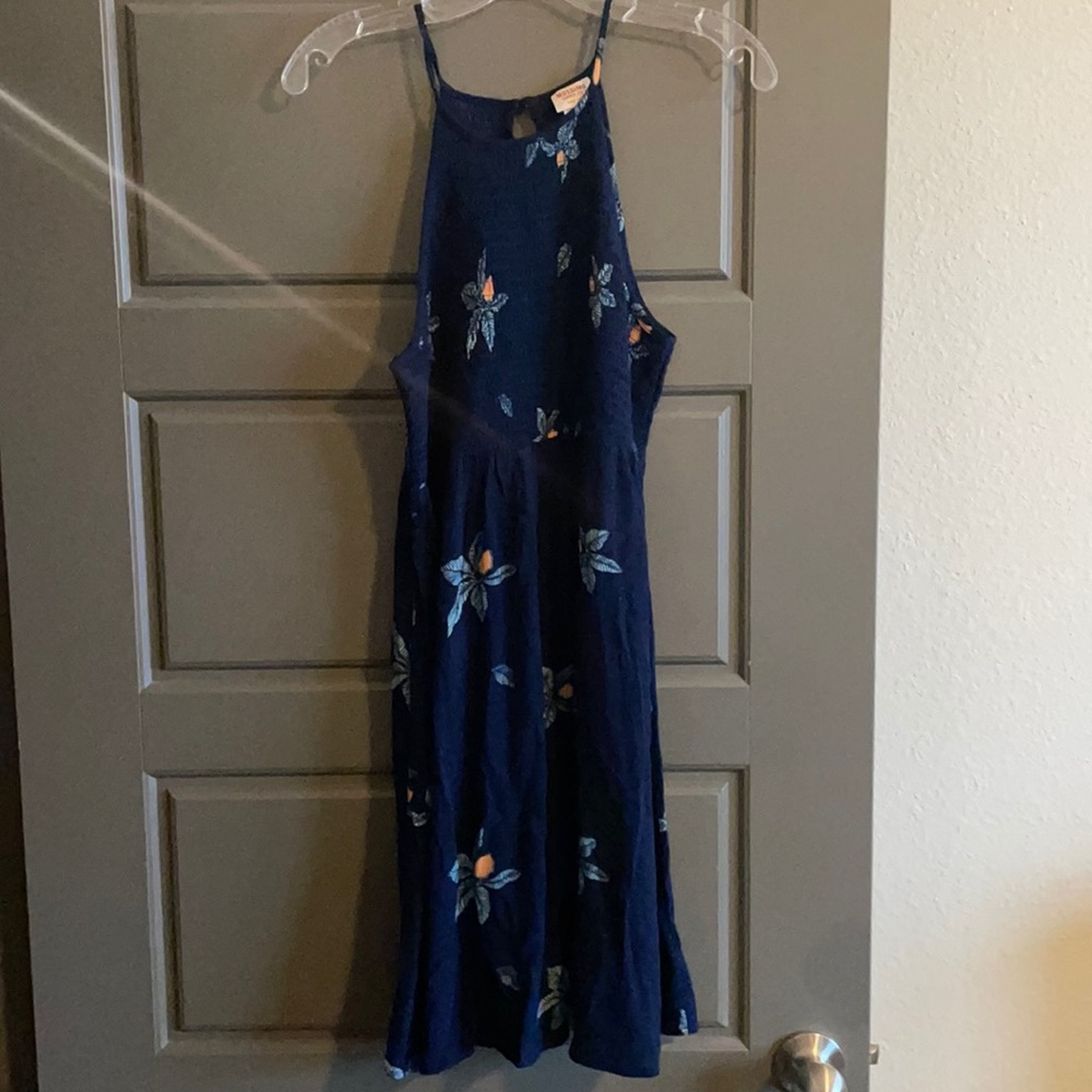 Navy Floral Summer Dress